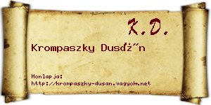 Krompaszky Dusán névjegykártya